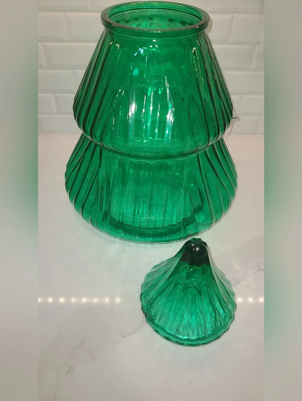 Holiday Time Green Christmas Tree Beverage Dispenser 18 Inch